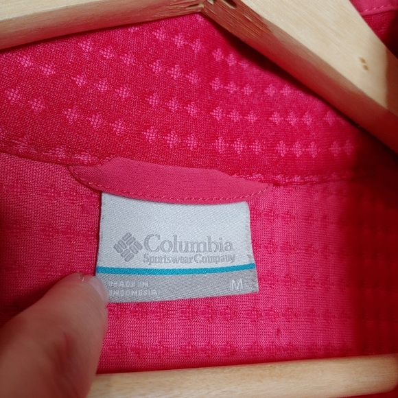 Columbia Saturday Trail Pullover Fleece Snap Neck Pink Textured Medium - Picture 8 of 11